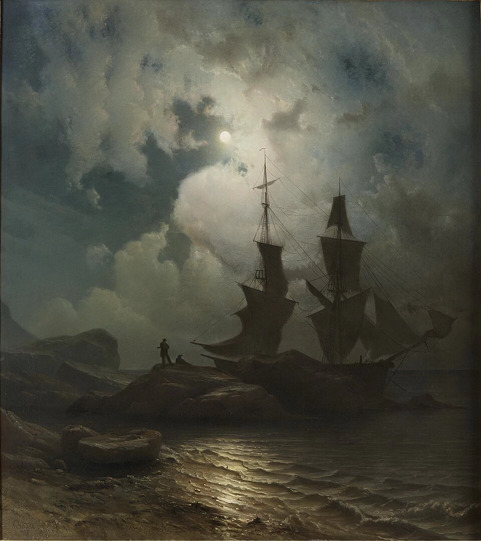 Chiaro di luna sulla costa norvegese (1857) - Nationalmuseum, Stoccolma